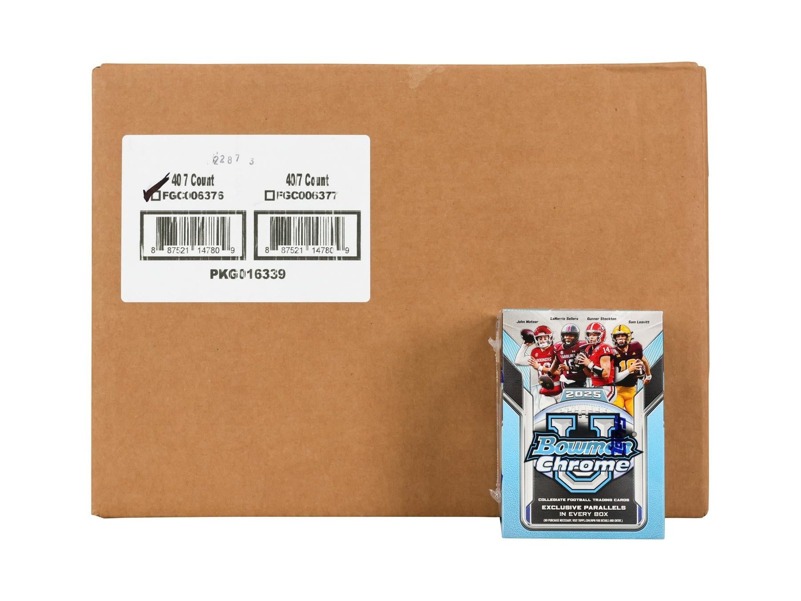 2025 Bowman University Chrome Football Blaster 40-Box Case